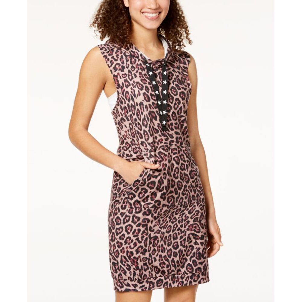 Material Girl Juniors Crisscross Back Hoodie Dress